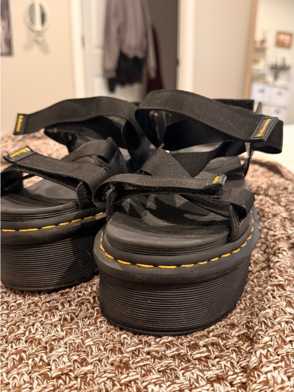 Dr. Martens Black  Platform Sandals